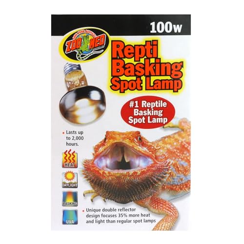 Zoo Med SL-100E Repti Basking Spot Strahler, 100 Watt, für Wärme und Licht im Terrarium von Zoo Med