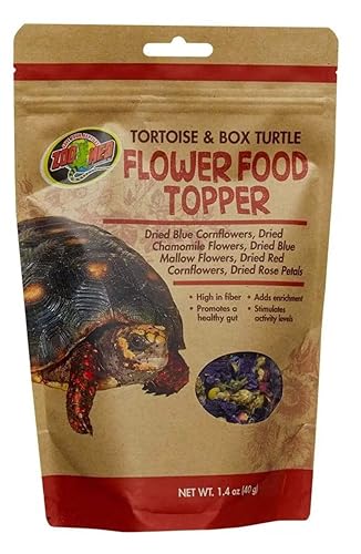 Zoo Med Tortoise and Box Schildkröte Flower Food Topper, 44 Unzen, Sortiert von Zoo Med