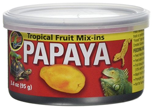 Zoo Med Tropical Fruit Mix-ins Papaya 3 x 95g, 3er Pack Ergänzungsfuttermittel für Reptilien von Zoo Med