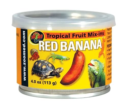 Zoo Med Tropical Fruit Mix-ins Red Banana 95 g, Ergänzungsfuttermittel für Reptilien von Zoo Med