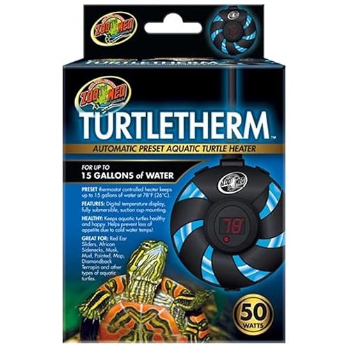 Zoo Med Turtletherm automatische voreingestellte Wasserschildkröten-Heizung (bis zu 15 Gallonen), 50 Watt von Zoo Med
