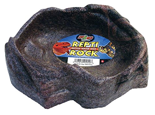 Zoo Med WD-40E Repti Rock Water Dish, 9 x 7 x 2.25 zoll, LG, Wassernapf für Reptilien von Zoo Med