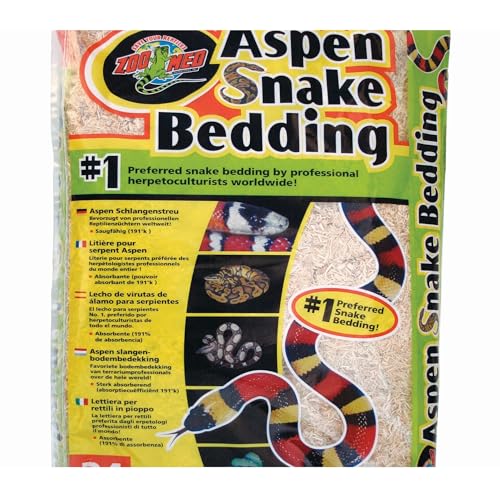 Zoo Med Aspen Snake Reptilienstreu, natürliche Pappel-Reptilienstreu, super saugfähig, ungiftig, geruchlos, 26.4 l von Zoo Med