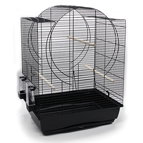 Vogelkäfig Emma 72x54x38cm schwarz Wellensitiche Kanarien Vogelhaus Vogelbauer von ZooPaul