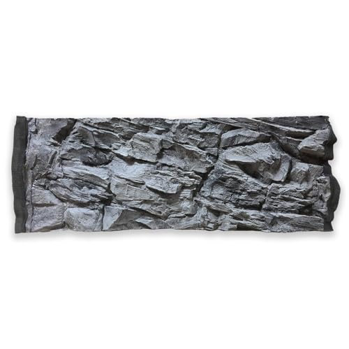 ZooPaul 3D Aquarium Rückwand Struktur grau 100x40 cm von ZooPaul