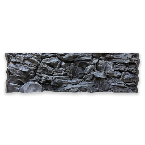 ZooPaul 3D Aquarium Rückwand Struktur grau 150x50 cm von ZooPaul