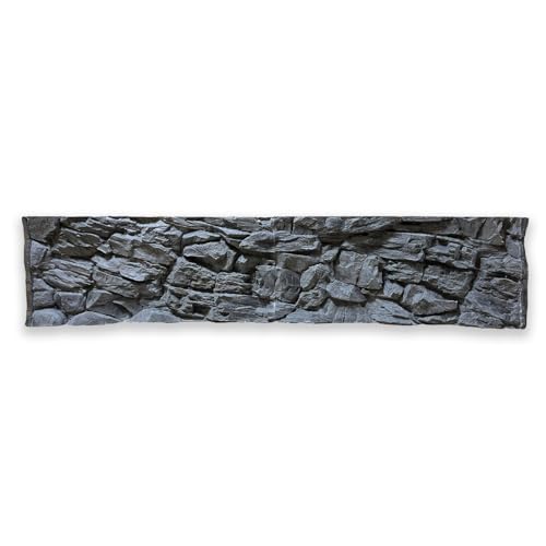 ZooPaul 3D Aquarium Rückwand Struktur grau 200x50 cm von ZooPaul