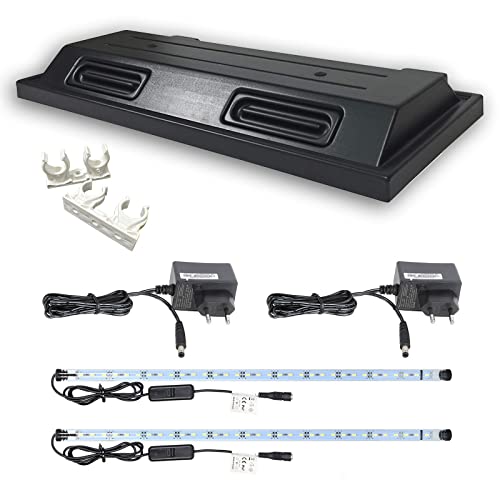 ZooPaul Aquarium Terrarium Abdeckung Verschiedene Größen Pflanzenlicht Lampe Beleuchtung Deckel LED (120x40 2X LED) von ZooPaul
