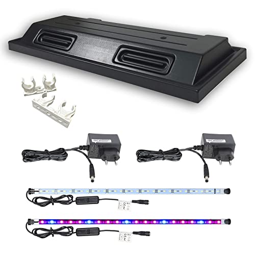 ZooPaul Aquarium Terrarium Abdeckung 120x40cm 1x LED Tube 1x LED Tube Pflanzenlicht Lampe Beleuchtung Deckel von ZooPaul