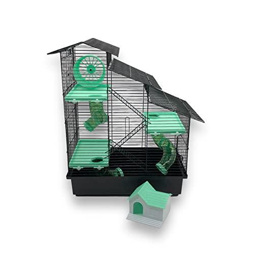 ZooPaul Hamsterkäfig XXL mit Zubehör grün schwarz Maus Nager Käfig Burg Treppe Tunnelsystem ZooPaul Hamsterkäfig XXL mit Zubehör grün schwarz Maus Nager Käfig Burg Treppe Tunnelsystem von ZooPaul