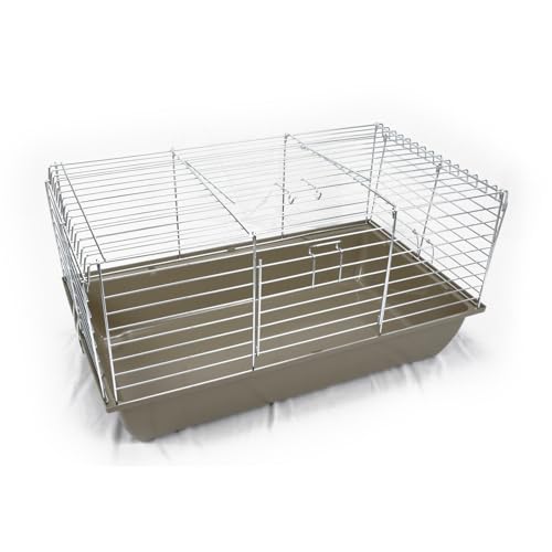 ZooPaul Hasenkäfig komplett XL dunkel beige 78x47x37cm Käfig Nagetiere Hase Rabbit Kanninchen von ZooPaul