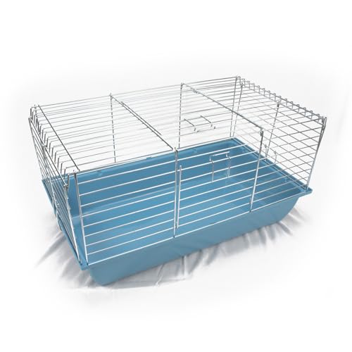 ZooPaul Hasenkäfig komplett XL hellblau 78x47x37cm Käfig Nagetiere Hase Rabbit Kanninchen von ZooPaul
