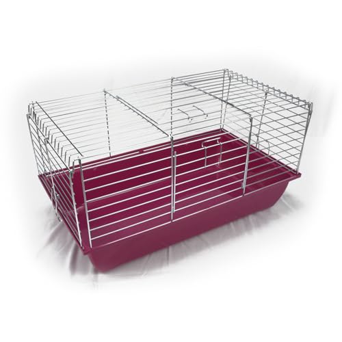 ZooPaul Hasenkäfig komplett XL pink 78x47x37cm Käfig Nagetiere Hase Rabbit Kanninchen von ZooPaul