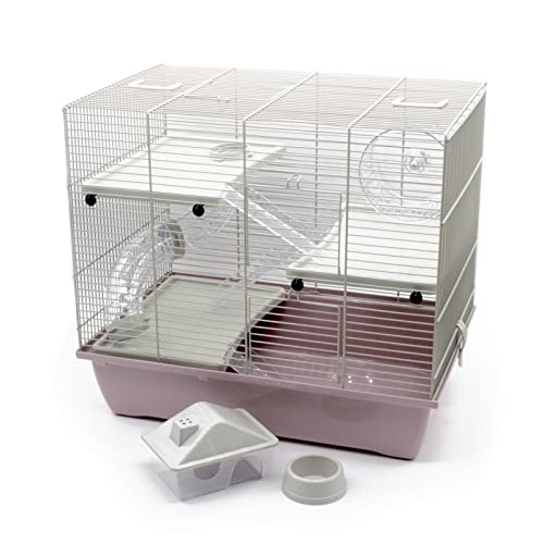 ZooPaul Nagerkäfig Hamsterkäfig Deluxe Pastel in grau pink inkl. Zubehör für Kleintiere Nager Hamster usw. ZooPaul Nagerkäfig Hamsterkäfig Deluxe Pastel in grau pink inkl. Zubehör für Kleintiere Nager Hamster usw. von ZooPaul