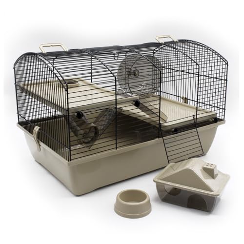 Nagerkäfig Victor 2+ Beige 51x33x33 cm Hamster Maus Rennmaus Käfig Zubehör NEU Spielzeug von ZooPaul