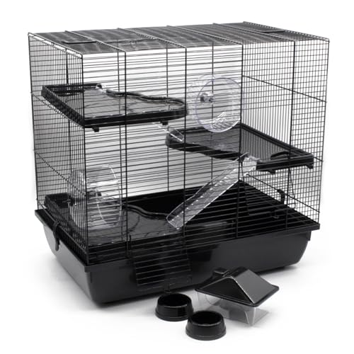ZooPaul Premium Nagerkäfig XXL Kleintiere schwarz inkl. Zubehör 60x36x54 cm Maus Hamsterkäfig ZooPaul Premium Nagerkäfig XXL Kleintiere schwarz inkl. Zubehör 60x36x54 cm Maus Hamsterkäfig von ZooPaul