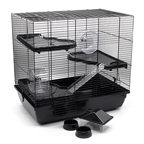 ZooPaul Premium Nagerkäfig XXL Kleintiere schwarz inkl. Zubehör 60x36x54 cm Maus Hamsterkäfig ZooPaul Premium Nagerkäfig XXL Kleintiere schwarz inkl. Zubehör 60x36x54 cm Maus Hamsterkäfig von ZooPaul
