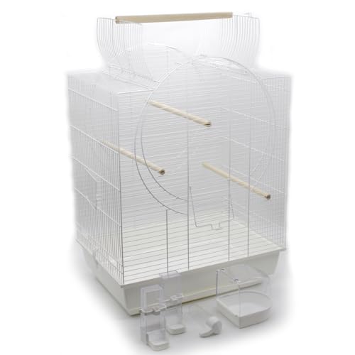 ZooPaul Vogelkäfig XXL Emma Cabrio weiß Wellensittiche Kanarien mit Trinkröhrchen Badehaus usw. ZooPaul Vogelkäfig XXL Emma Cabrio weiß Wellensittiche Kanarien mit Trinkröhrchen Badehaus usw. von ZooPaul