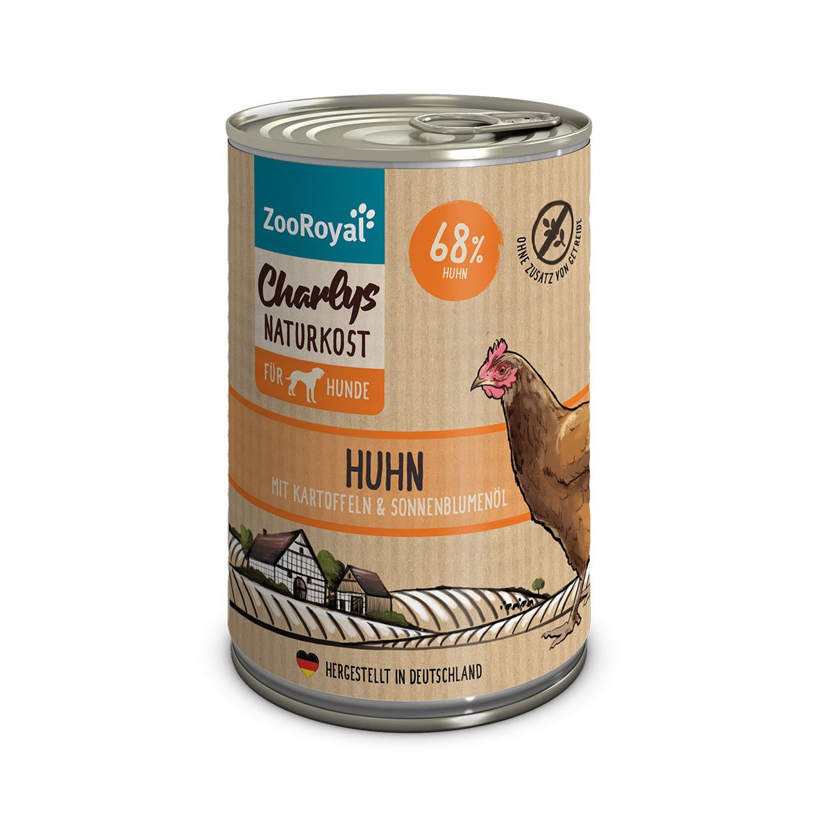 ZooRoyal Charlys Naturkost Huhn, Kartoffeln & Sonnenblumenöl 6x400g von ZooRoyal Charlys Naturkost