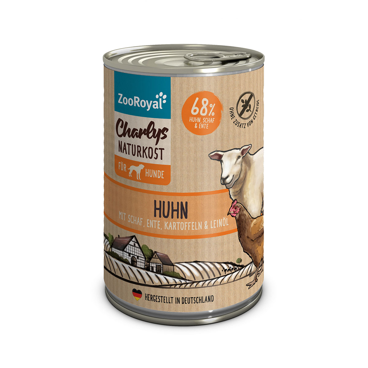 ZooRoyal Charlys Naturkost Huhn mit Schaf, Ente, Kartoffeln & Leinöl 400g ZooRoyal Charlys Naturkost Huhn mit Schaf, Ente, Kartoffeln & Leinöl 400g von ZooRoyal Charlys Naturkost