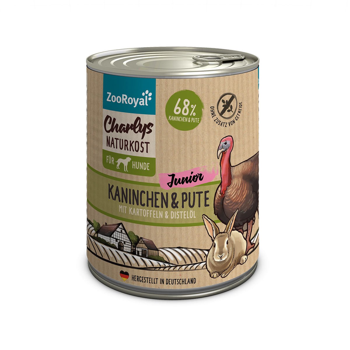 ZooRoyal Charlys Naturkost Junior Kaninchen, Pute, Kartoffeln & Distelöl 800g ZooRoyal Charlys Naturkost Junior Kaninchen, Pute, Kartoffeln & Distelöl 800g von ZooRoyal Charlys Naturkost