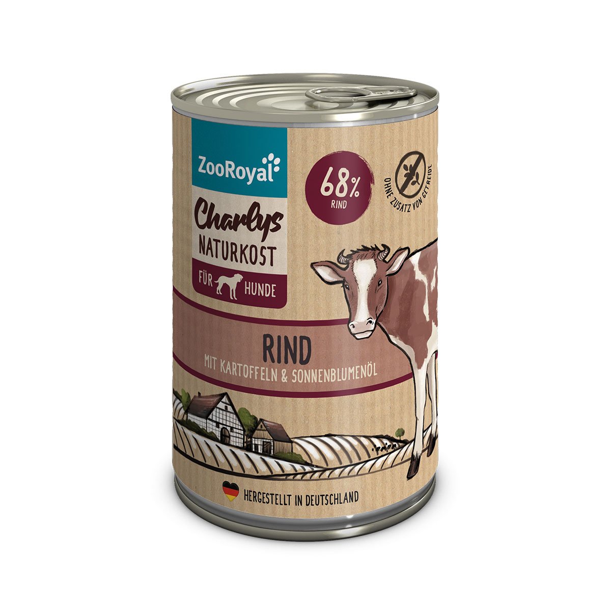 ZooRoyal Charlys Naturkost Rind mit Kartoffel & Sonnenblumenöl 400g ZooRoyal Charlys Naturkost Rind mit Kartoffel & Sonnenblumenöl 400g von ZooRoyal Charlys Naturkost