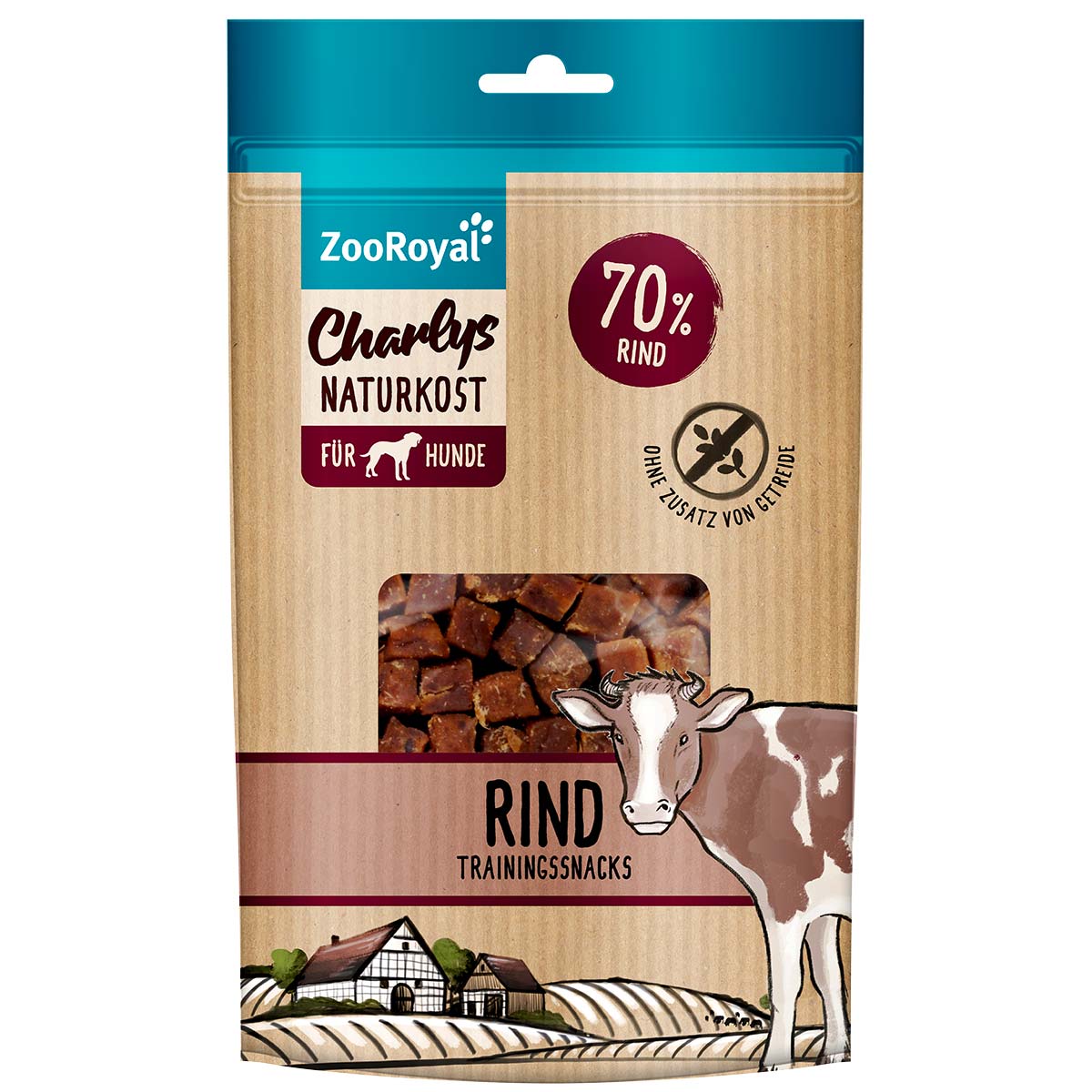 ZooRoyal Charlys Naturkost Trainingssnack Rind 3x100g von ZooRoyal Charlys Naturkost