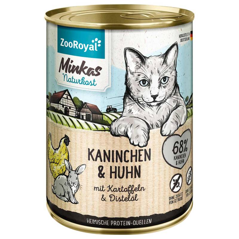 ZooRoyal Minkas Kaninchen und Huhn mit Kartoffeln 12x400g von ZooRoyal Minkas Naturkost