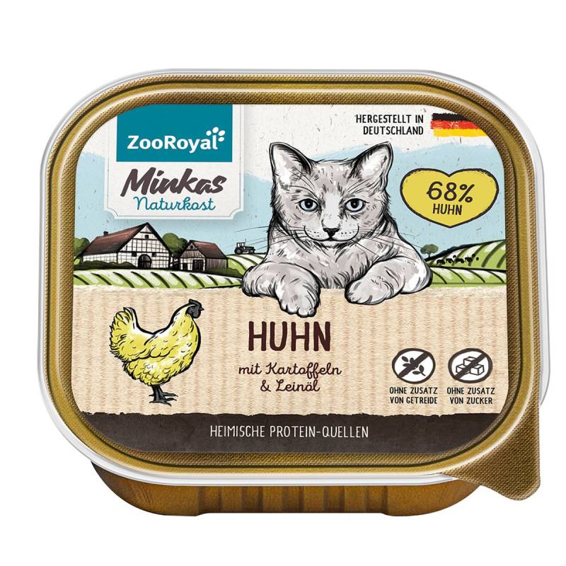 ZooRoyal Minkas Naturkost Adult Huhn mit Kartoffeln & Leinöl 16x100g von ZooRoyal Minkas Naturkost