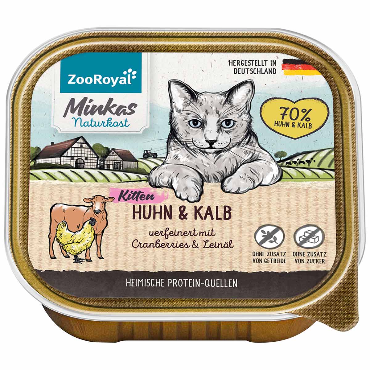 ZooRoyal Minkas Naturkost Kitten Huhn und Kalb mit Cranberries 100g ZooRoyal Minkas Naturkost Kitten Huhn und Kalb mit Cranberries 100g von ZooRoyal Minkas Naturkost
