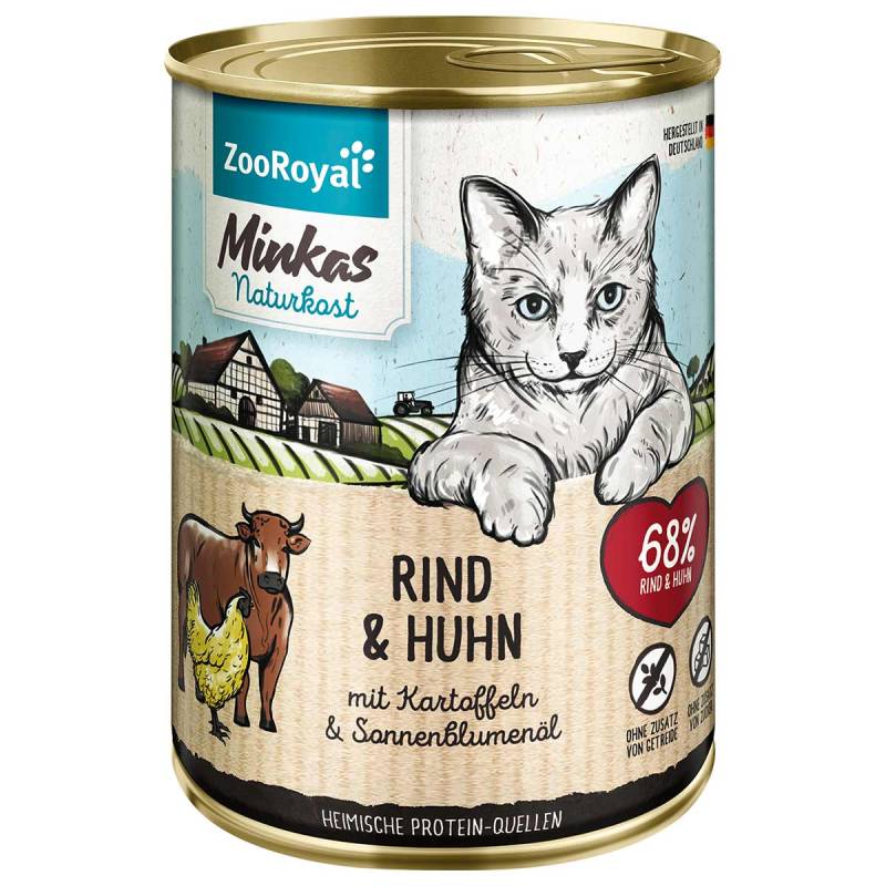 ZooRoyal Minkas Rind und Huhn mit Kartoffeln 12x400g von ZooRoyal Minkas Naturkost