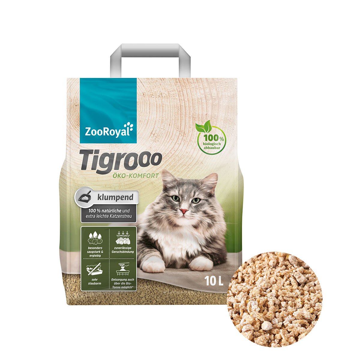 ZooRoyal Tigrooo Öko-Komfort Klumpstreu 10L von ZooRoyal Tigrooo