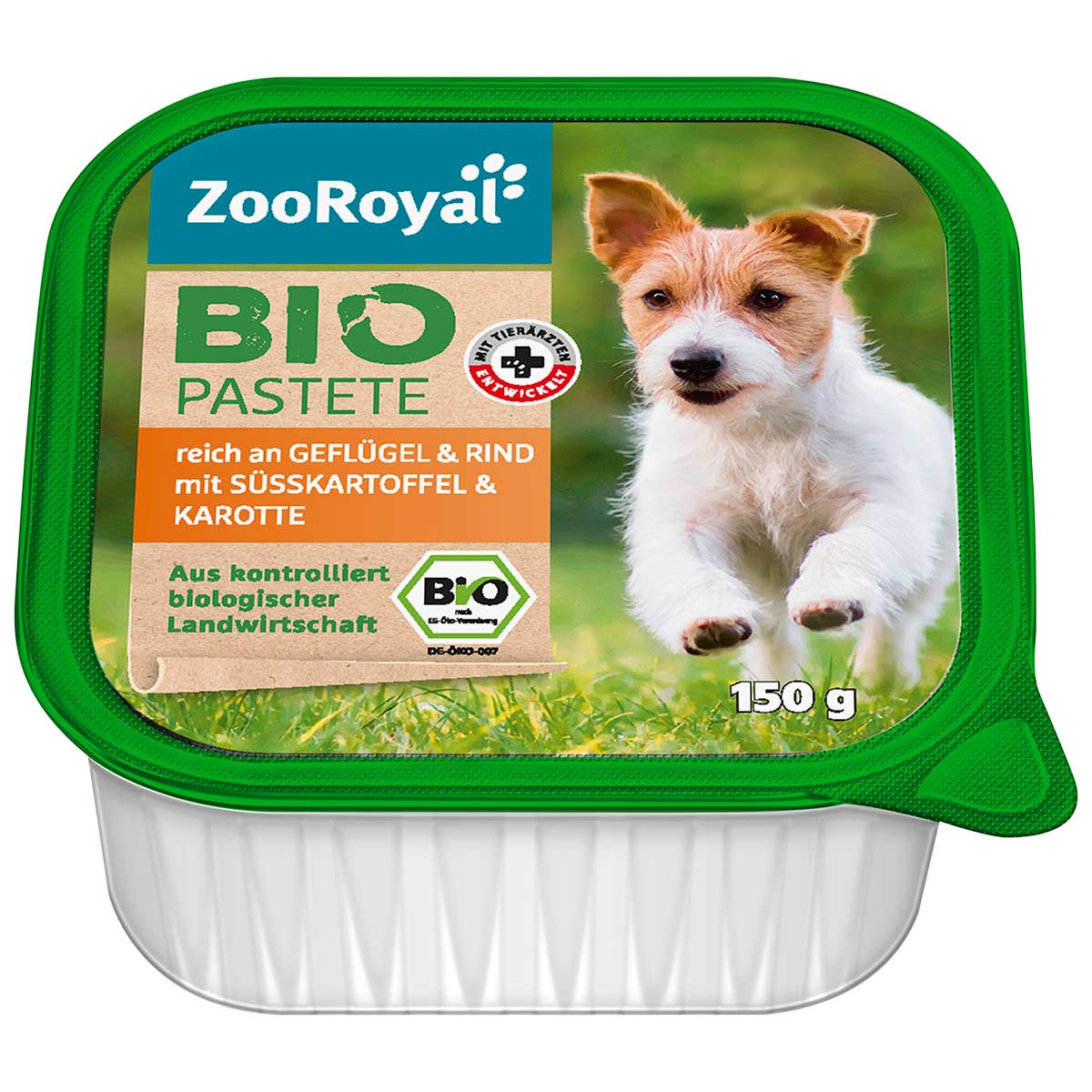 ZooRoyal Bio Pastete Geflügel & Rind mit Süßkartoffel & Karotte 11x150g von ZooRoyal