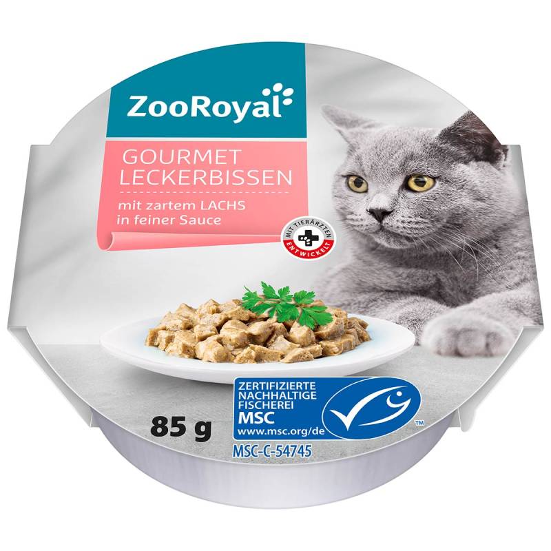 ZooRoyal Gourmet Leckerbissen Lachs in Sauce 12x85g von ZooRoyal