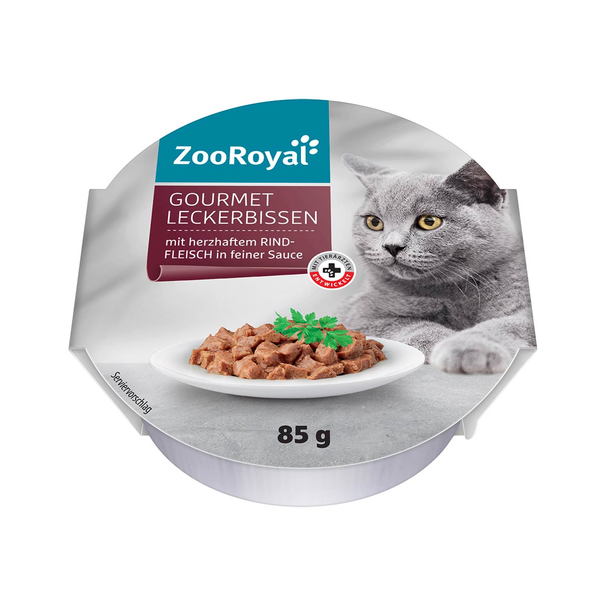 ZooRoyal Gourmet Leckerbissen mit herzhaftem Rindfleisch in feiner Sauce 12x85g von ZooRoyal