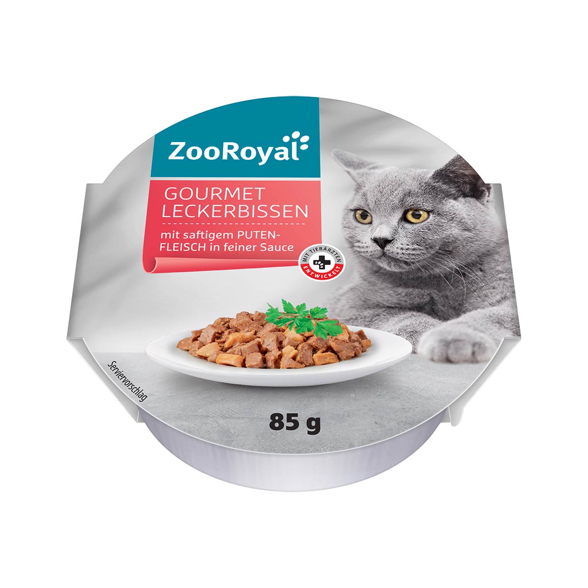 ZooRoyal Gourmet Leckerbissen mit saftigem Putenfleisch in feiner Sauce 12x85g ZooRoyal Gourmet Leckerbissen mit saftigem Putenfleisch in feiner Sauce 12x85g von ZooRoyal