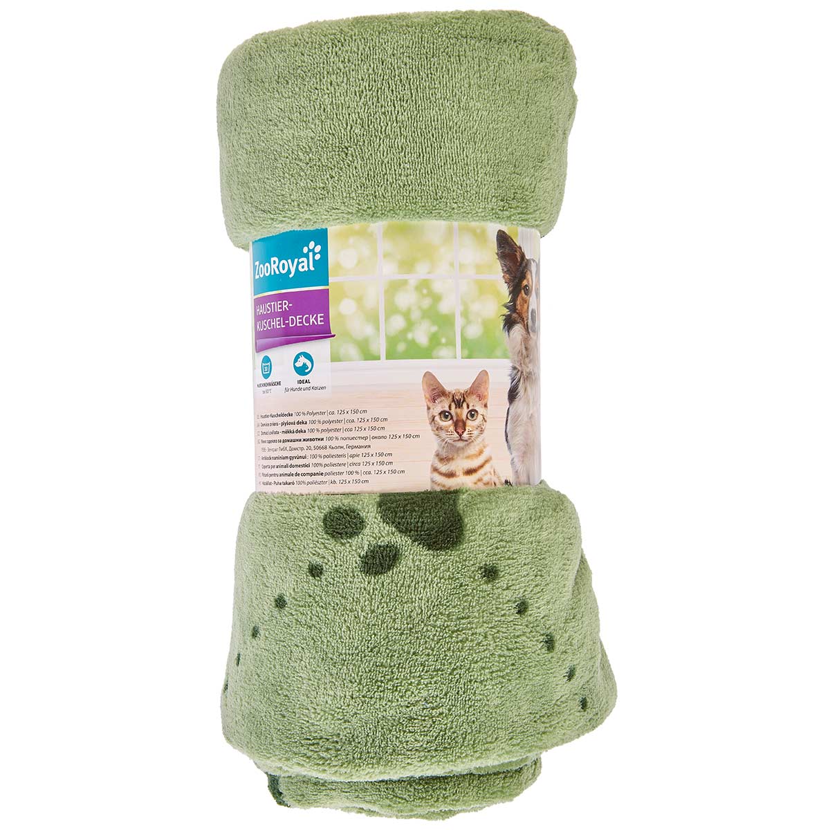 ZooRoyal Haustier Kuscheldecke olivgrün von ZooRoyal