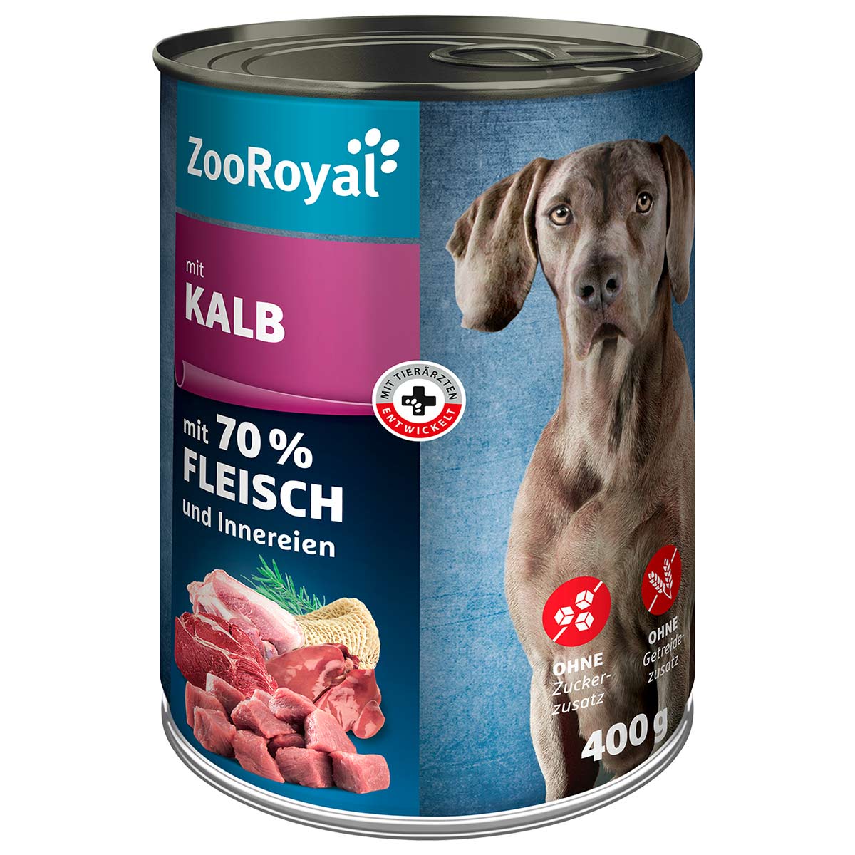 ZooRoyal Hunde-Nassfutter mit Kalb 6x400g von ZooRoyal