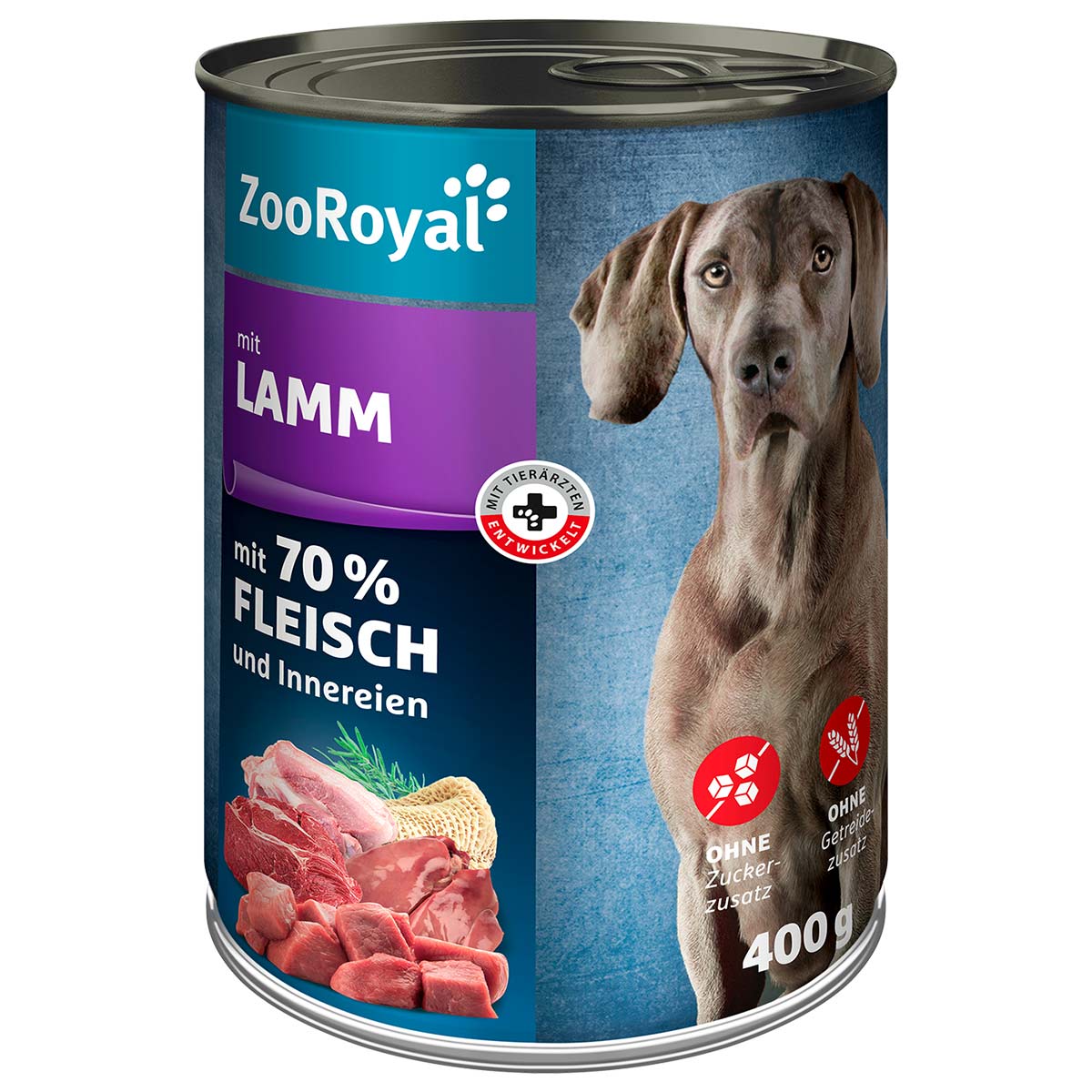 ZooRoyal Hunde-Nassfutter mit Lamm 6x400g von ZooRoyal
