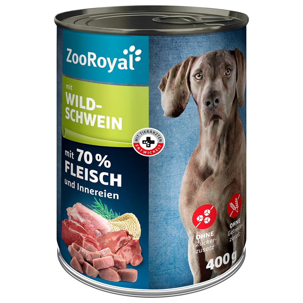 ZooRoyal Hunde-Nassfutter mit Wildschwein 6x400g von ZooRoyal