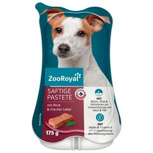 ZooRoyal Hundefutter saftige Pastete mit Rind & Leber, 15er Pack (15 x 175g) von ZooRoyal