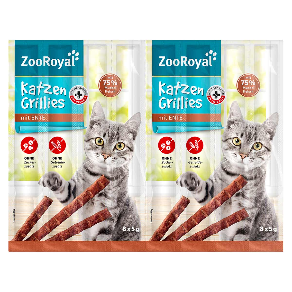 ZooRoyal Katzen-Grillies mit Ente 8x5g von ZooRoyal