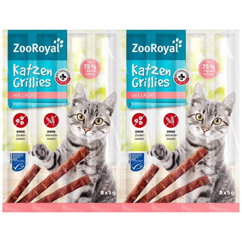 ZooRoyal Katzen-Grillies mit Lachs 8x5 g von ZooRoyal