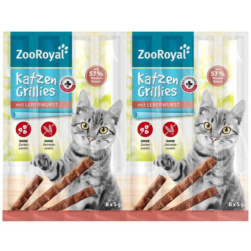 ZooRoyal Katzen-Grillies mit Leberwurst 8x5 g ZooRoyal Katzen-Grillies mit Leberwurst 8x5 g von ZooRoyal