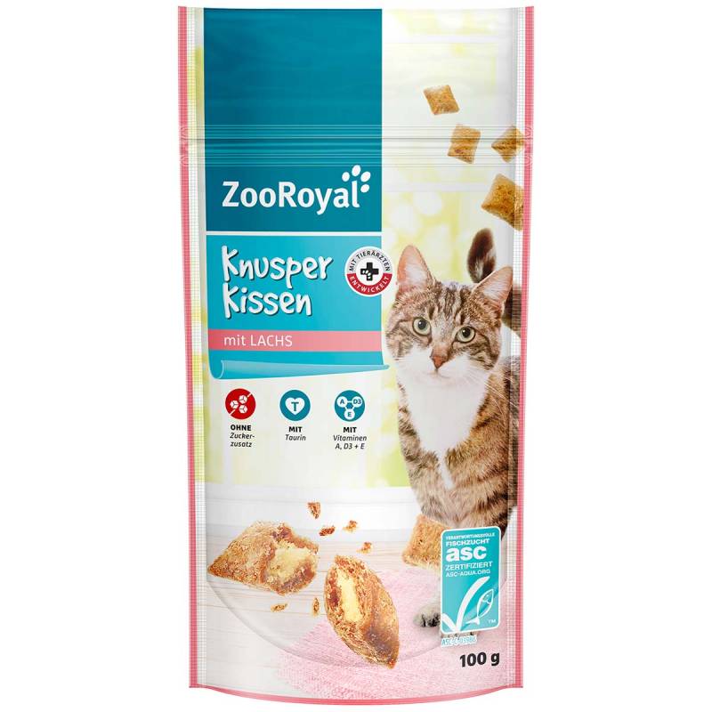 ZooRoyal Knusperkissen mit ASC Lachs 100 g von ZooRoyal