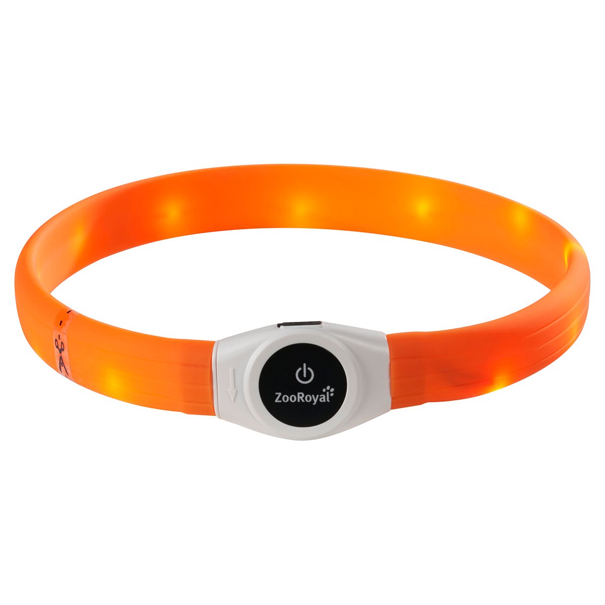 ZooRoyal LED Leuchthalsband USB Langhaar orange von ZooRoyal