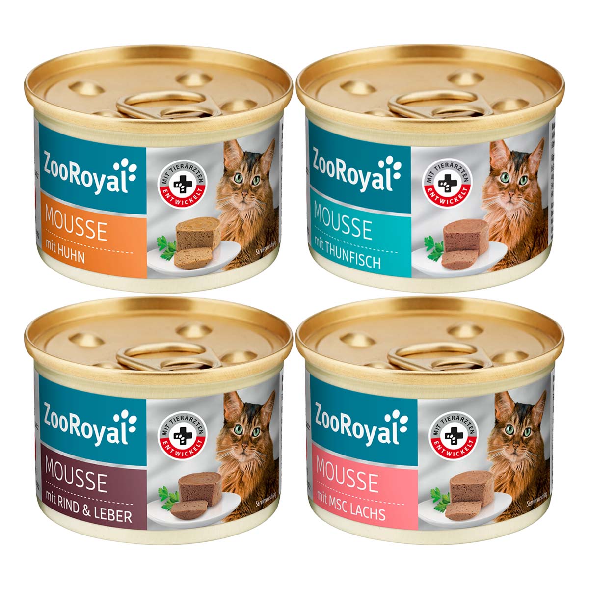 ZooRoyal Mousse Mixpaket Fisch, Rind & Huhn 24x85g ZooRoyal Mousse Mixpaket Fisch, Rind & Huhn 24x85g von ZooRoyal