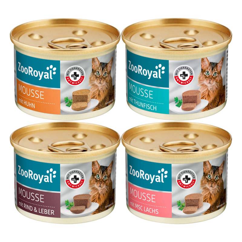 ZooRoyal Mousse Mixpaket Fisch, Rind & Huhn 24x85g von ZooRoyal