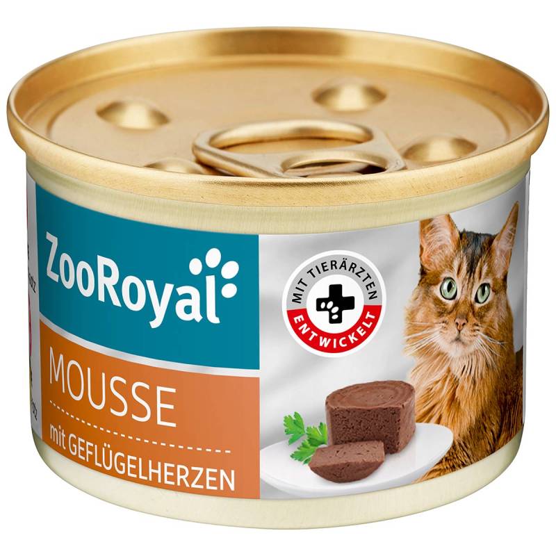 ZooRoyal Mousse mit Geflügelherzen 12x85g von ZooRoyal