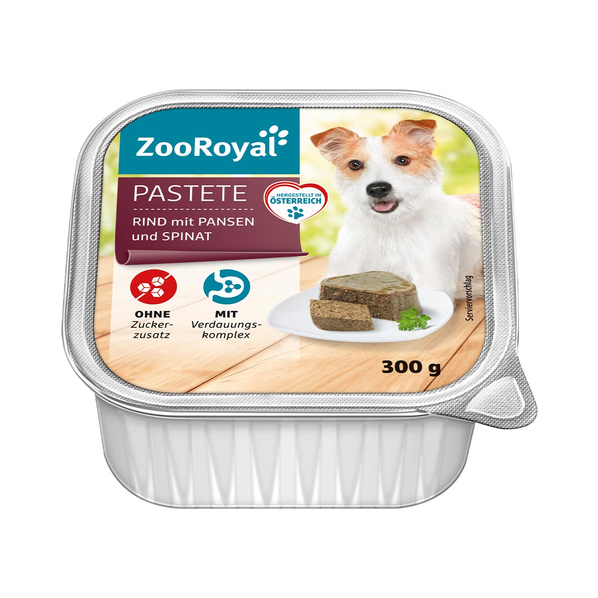 ZooRoyal Pastete Rind mit Pansen und Spinat 9x300g ZooRoyal Pastete Rind mit Pansen und Spinat 9x300g von ZooRoyal